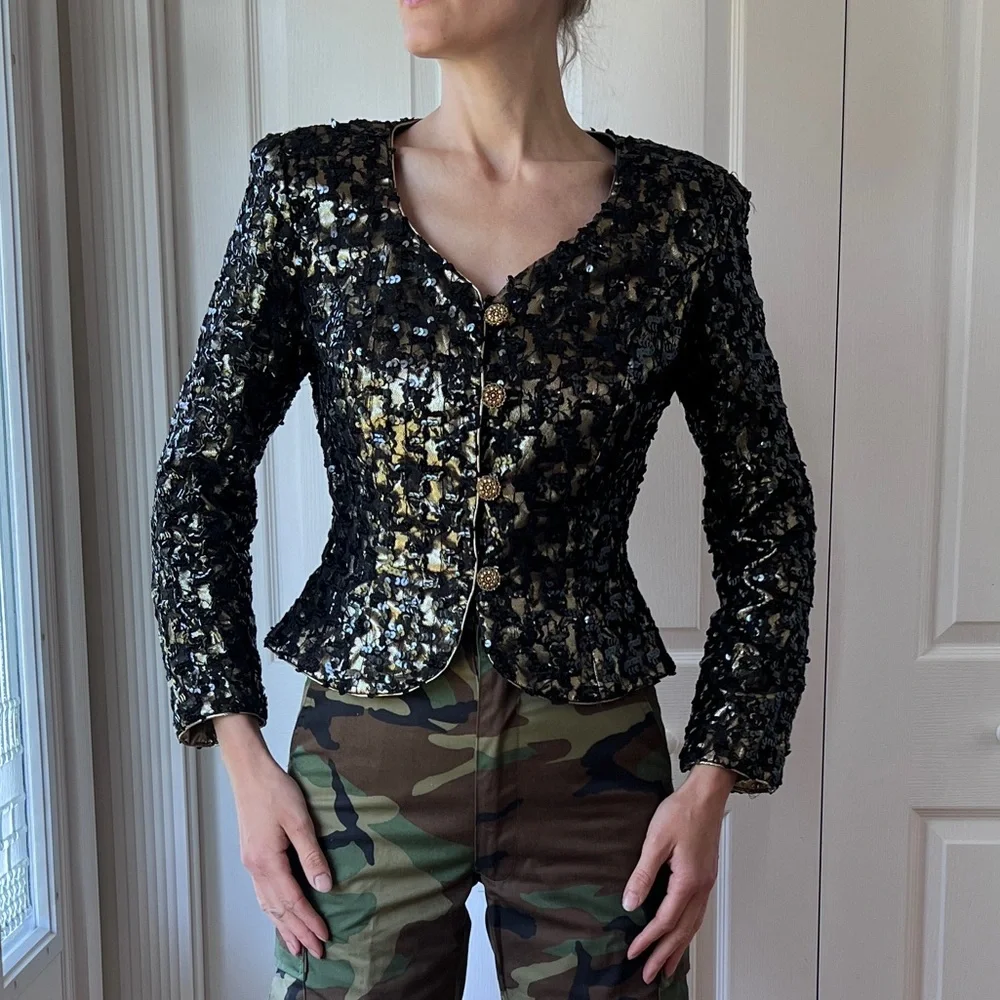 1980’s Opening Night! Sequin Blazer - Picture 7 of 10